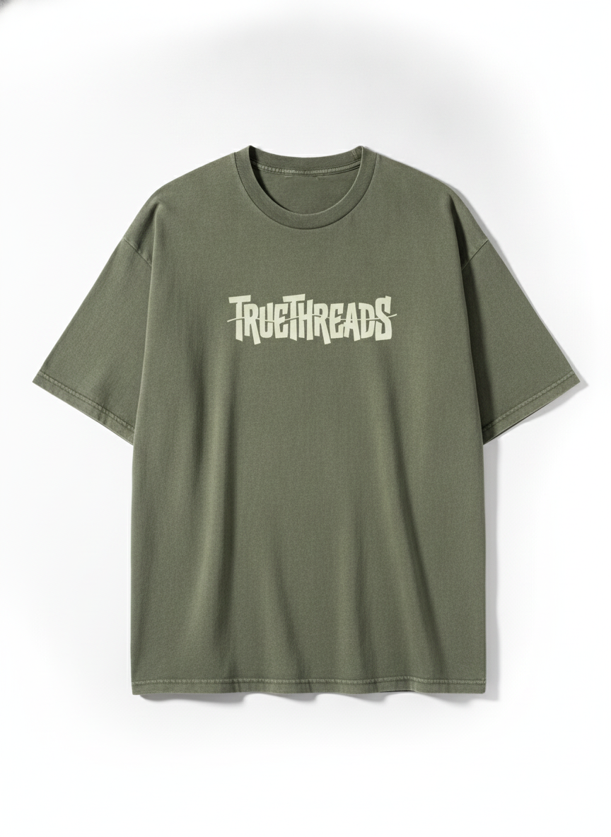 Heavyweight Tee — Olive Wash